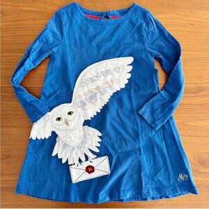 Mini Boden Harry Potter Hedwig Appliqué Dress